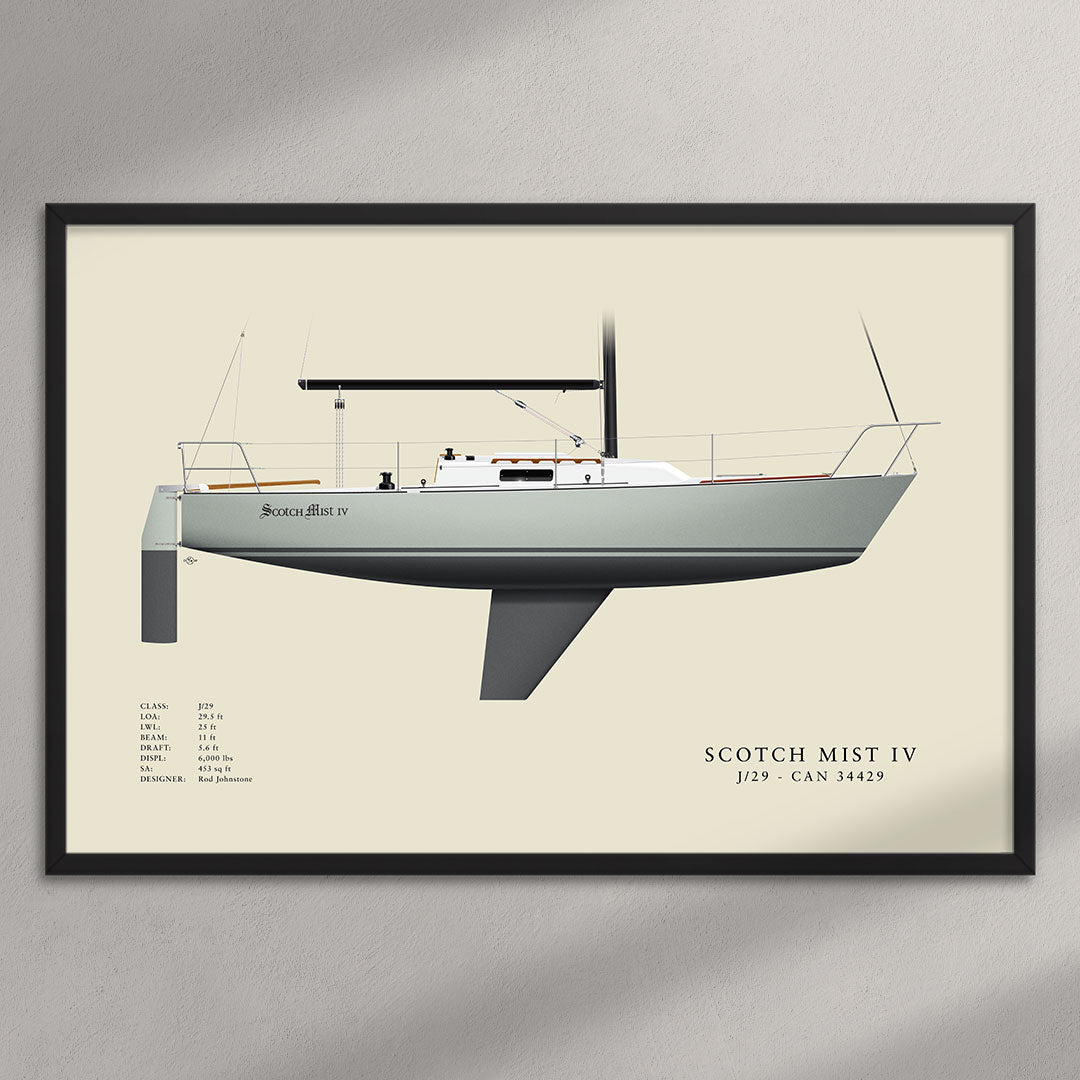 Scotch Mist IV - J/29 Half Hull Print