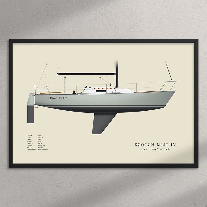 Scotch Mist IV - J/29 Half Hull Print