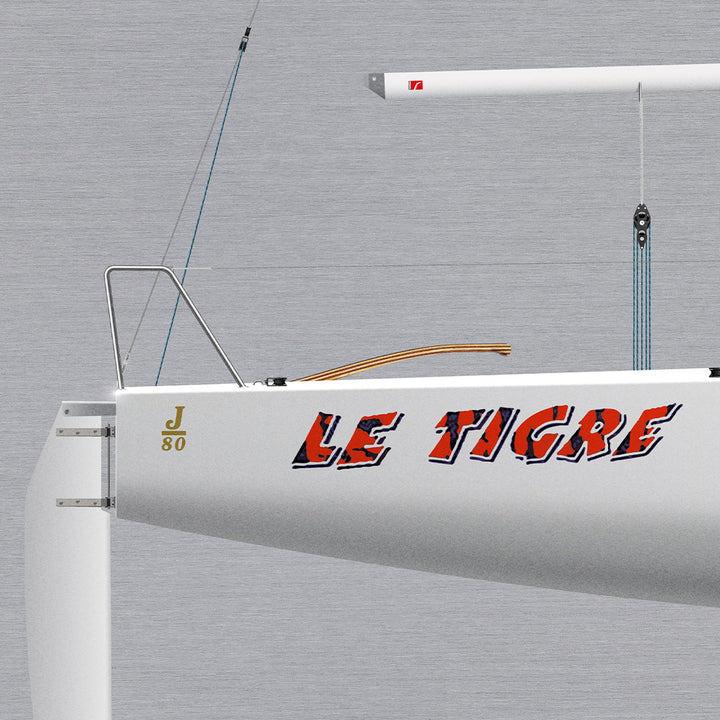 J/80 Custom Half Hull Metal Print
