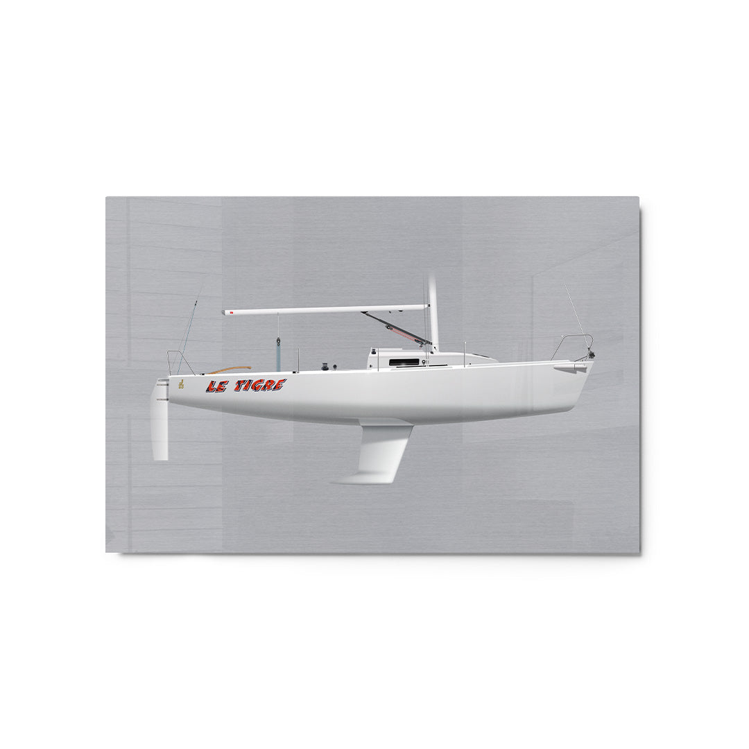 J/80 Custom Half Hull Metal Print