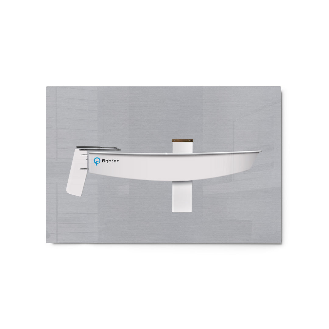 Optimist Dinghy Custom Half Hull Metal Print