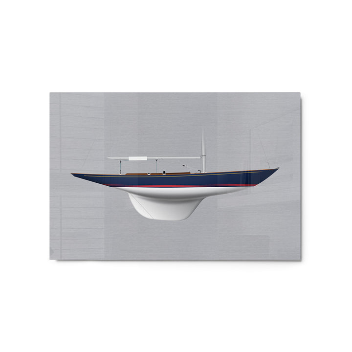 Shields One-Design Custom Half Hull Metal Print