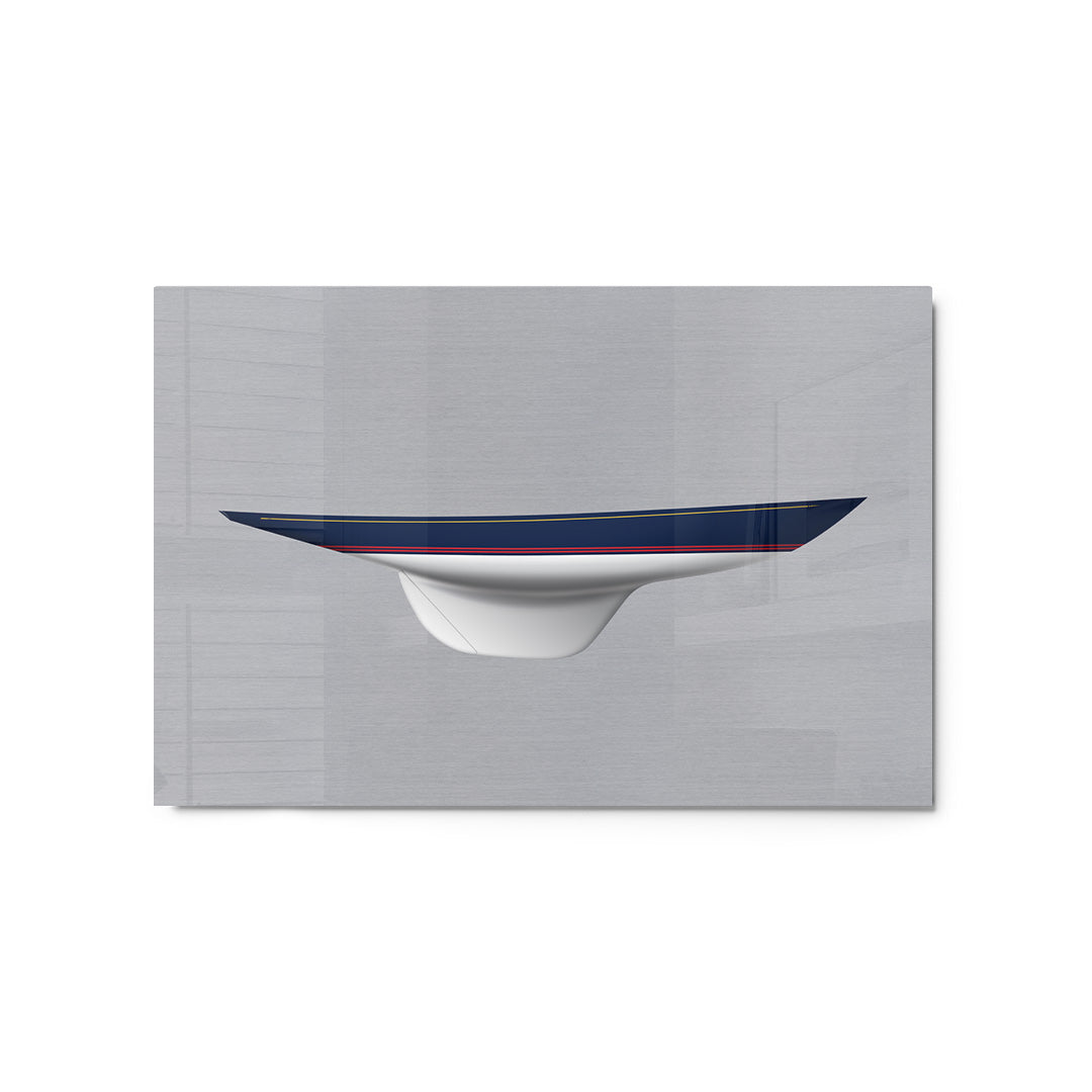 Shields One-Design Custom Half Hull Metal Print
