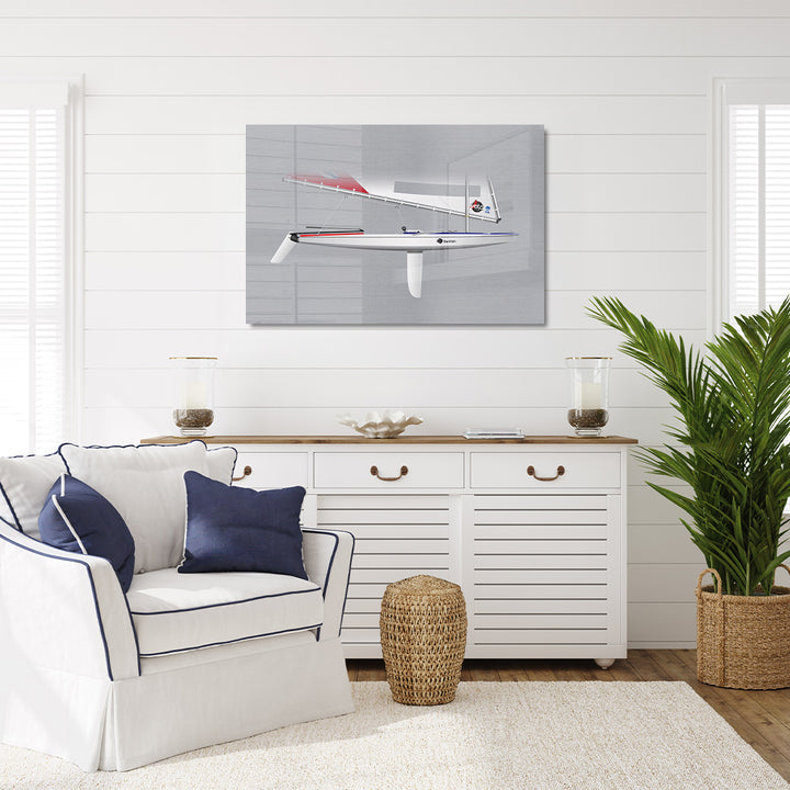 Sunfish Custom Half Hull Metal Print