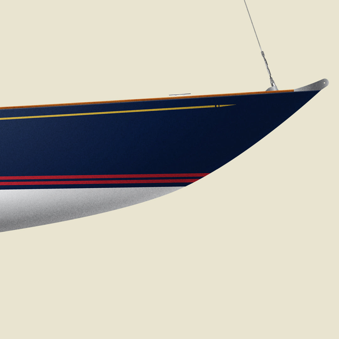 Shields One-Design Custom Half Hull Print