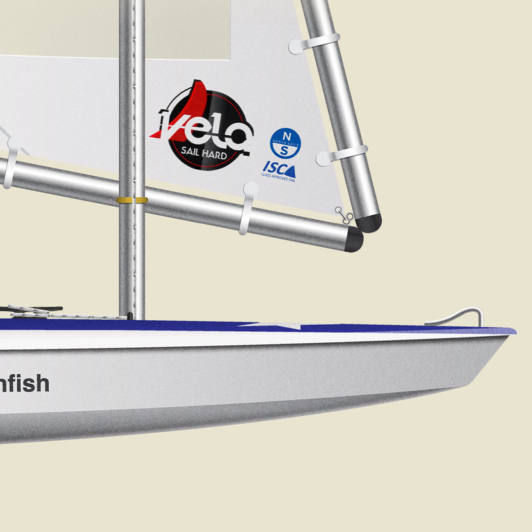 Sunfish Custom Half Hull Print