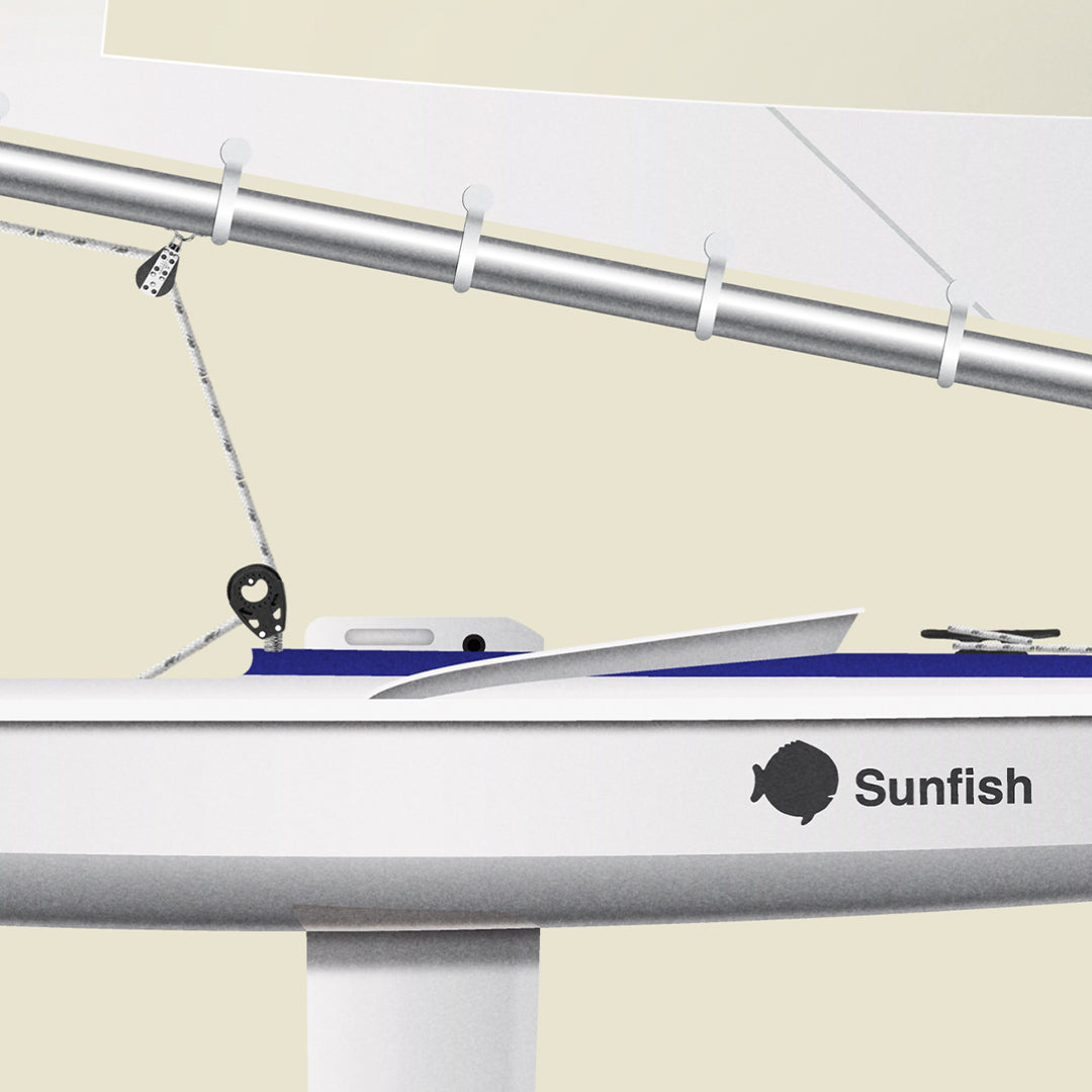 Sunfish Custom Half Hull Print