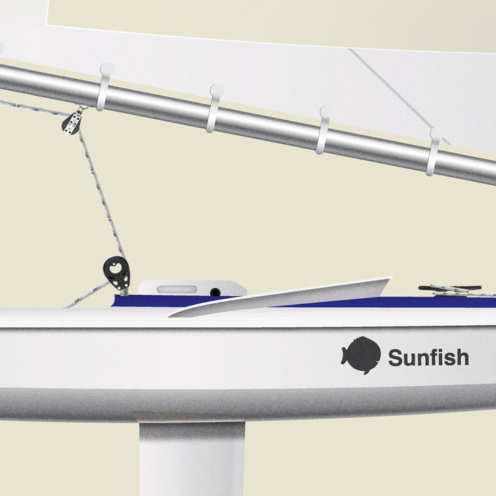 Sunfish Custom Half Hull Print