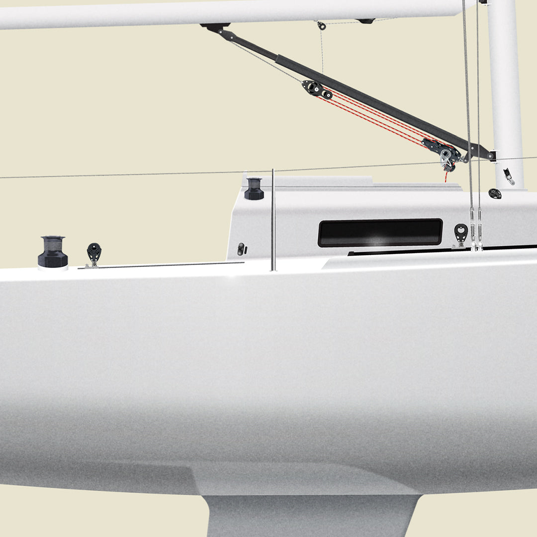 J/80 Custom Half Hull Print