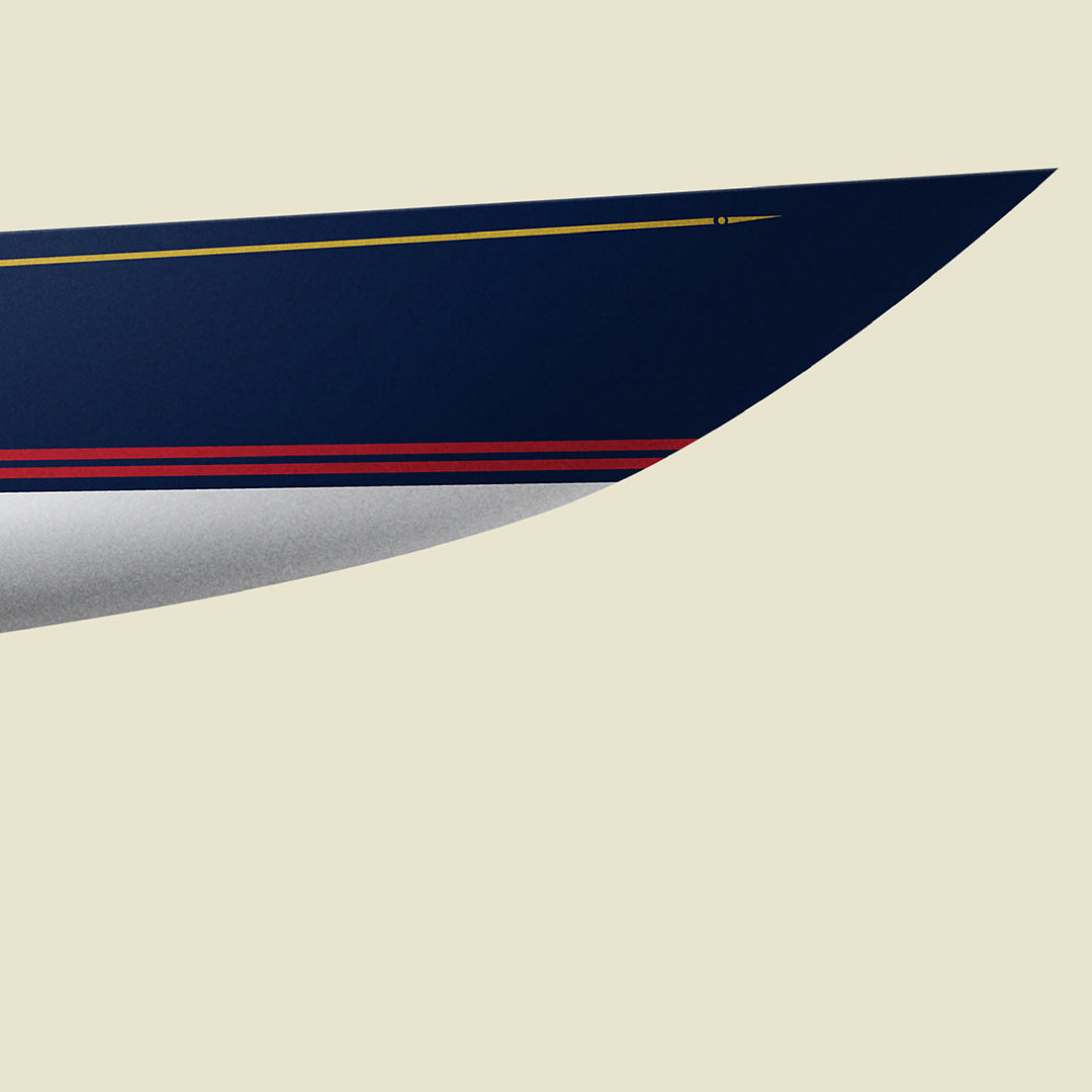 Shields One-Design Custom Half Hull Print