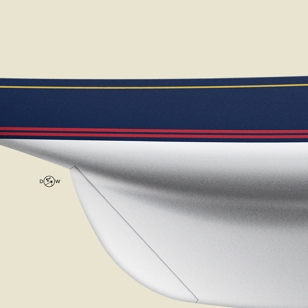 Shields One-Design Custom Half Hull Print