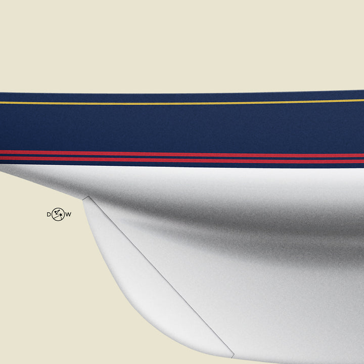 Shields One-Design Custom Half Hull Print