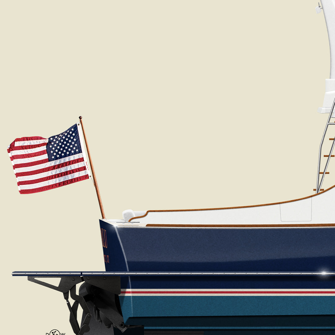 Custom Half Hull Print