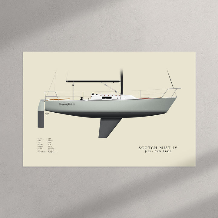 Scotch Mist IV - J/29 Half Hull Print