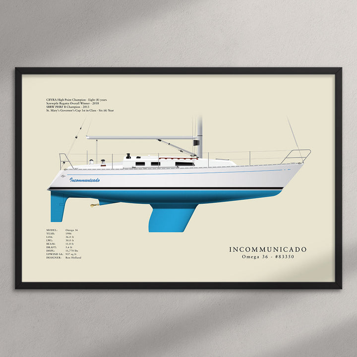 Incommunicado - Omega 36 Half Hull Print