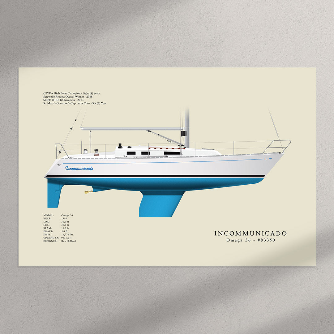 Incommunicado - Omega 36 Half Hull Print