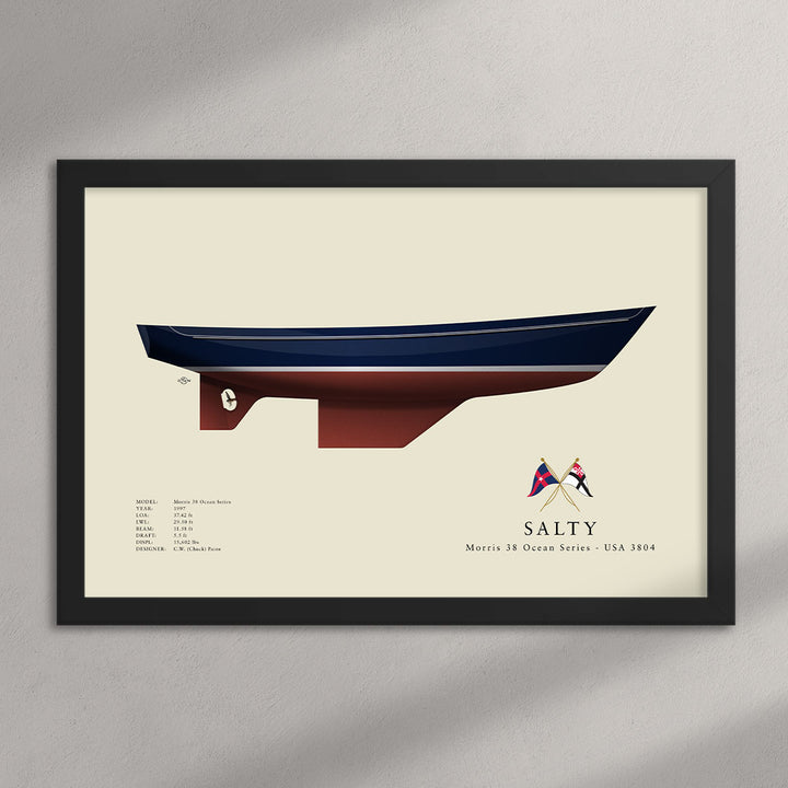 Salty - Morris 38 Ocean Series Half Hull Print