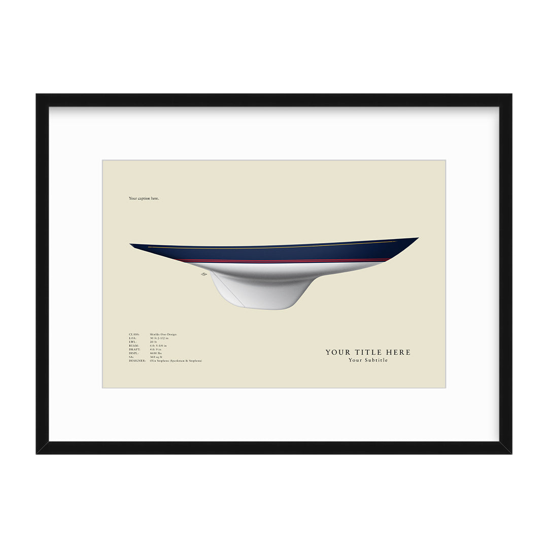 Shields One-Design Custom Half Hull Print