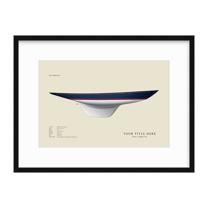 Shields One-Design Custom Half Hull Print