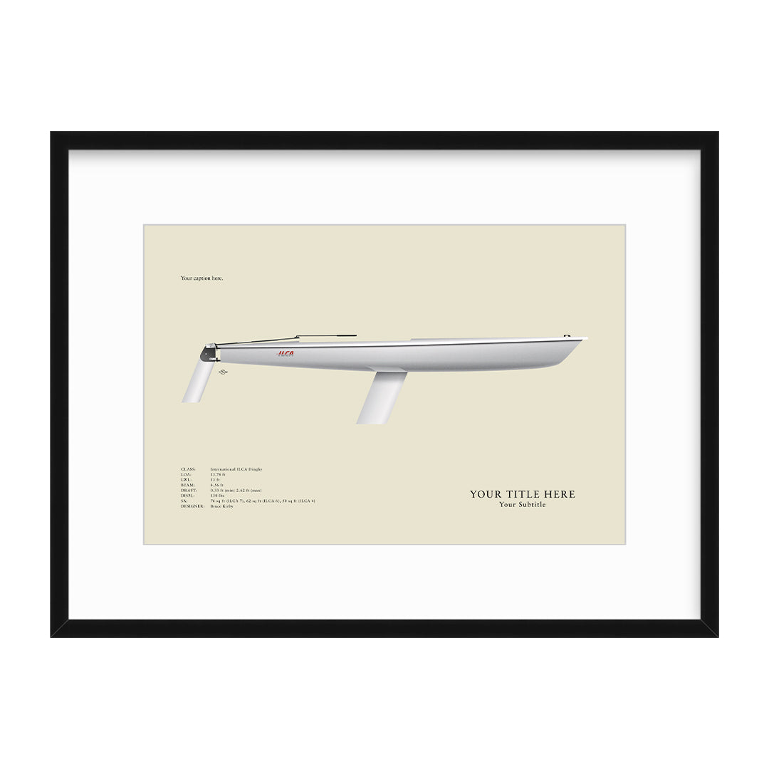 ILCA Dinghy Custom Half Hull Print