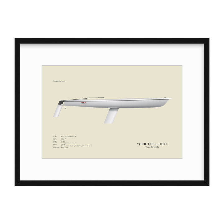 ILCA Dinghy Custom Half Hull Print