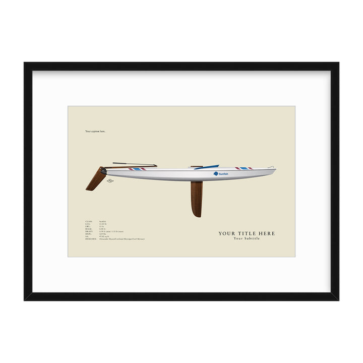 Sunfish Custom Half Hull Print