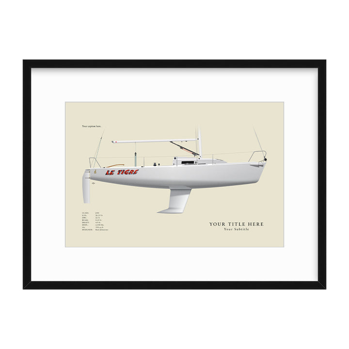 J/80 Custom Half Hull Print