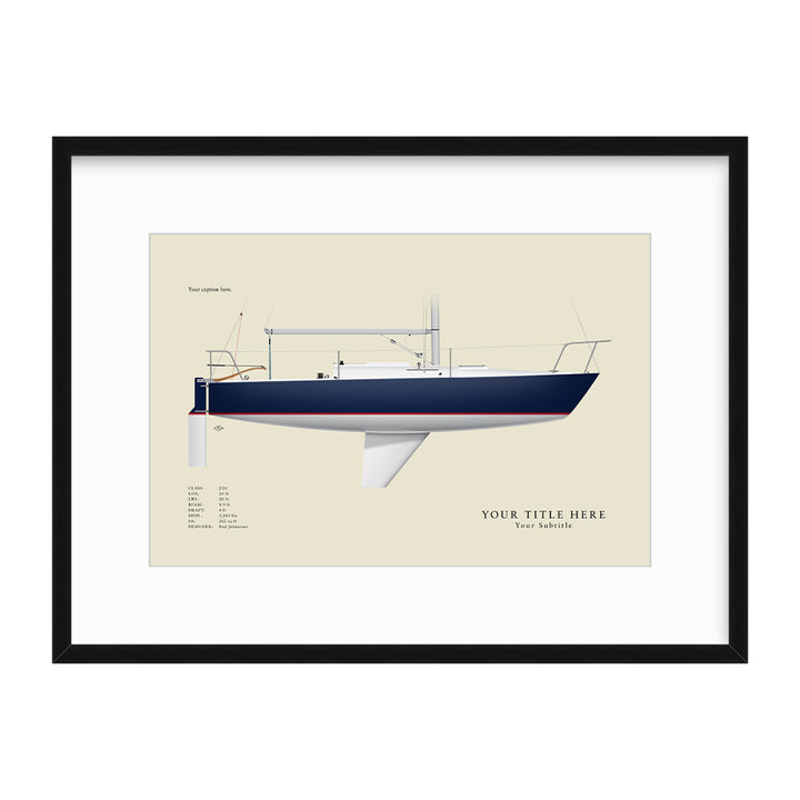 J/24 Custom Half Hull Print