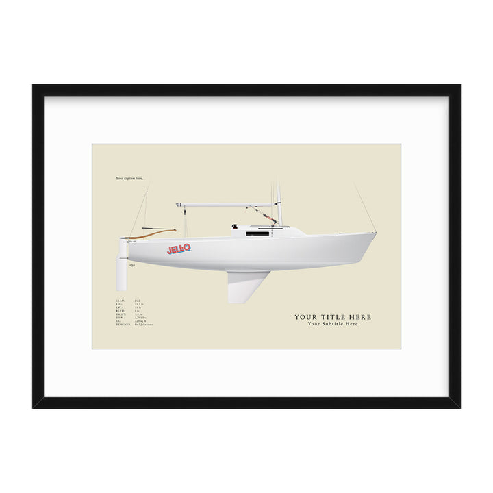 J/22 Custom Half Hull Print