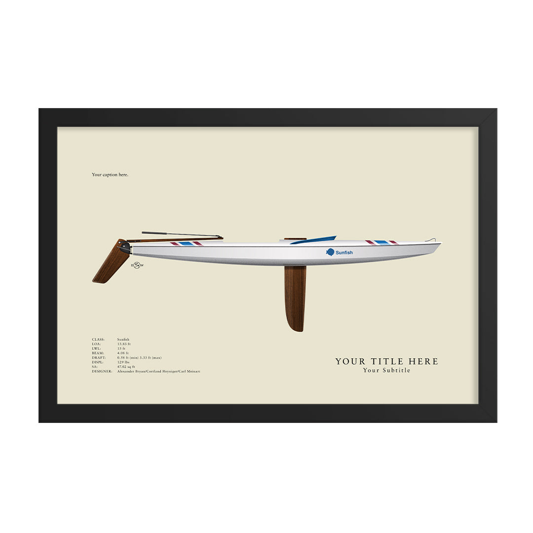 Sunfish Custom Half Hull Print