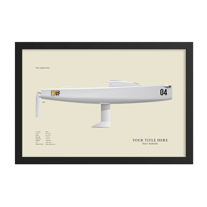 J/70 Custom Half Hull Print