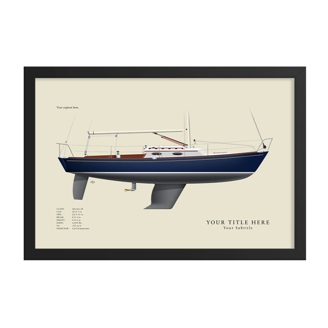 Alerion 28 Custom Half Hull Print