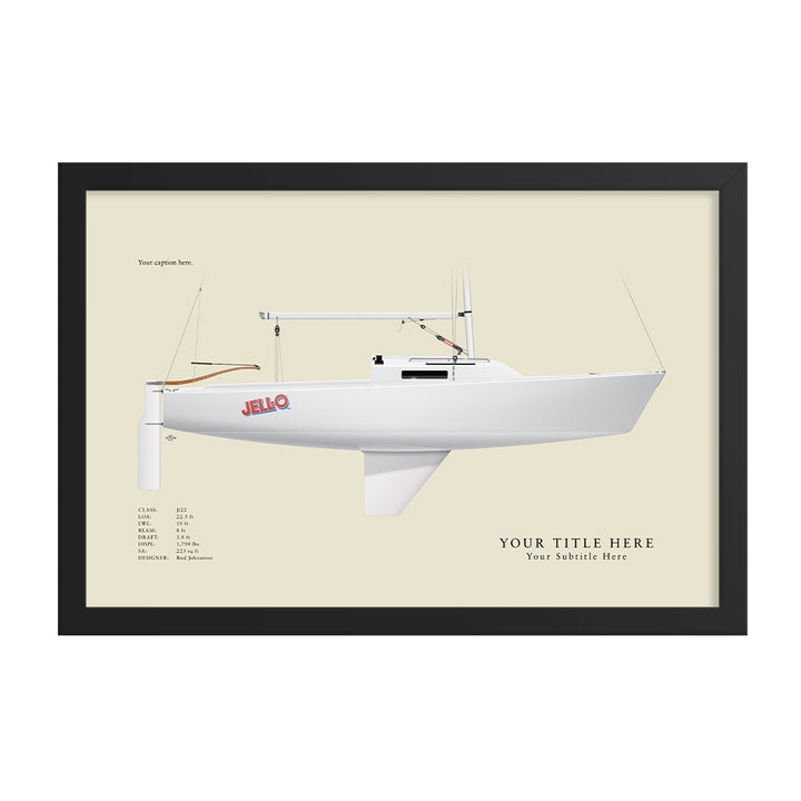 J/22 Custom Half Hull Print