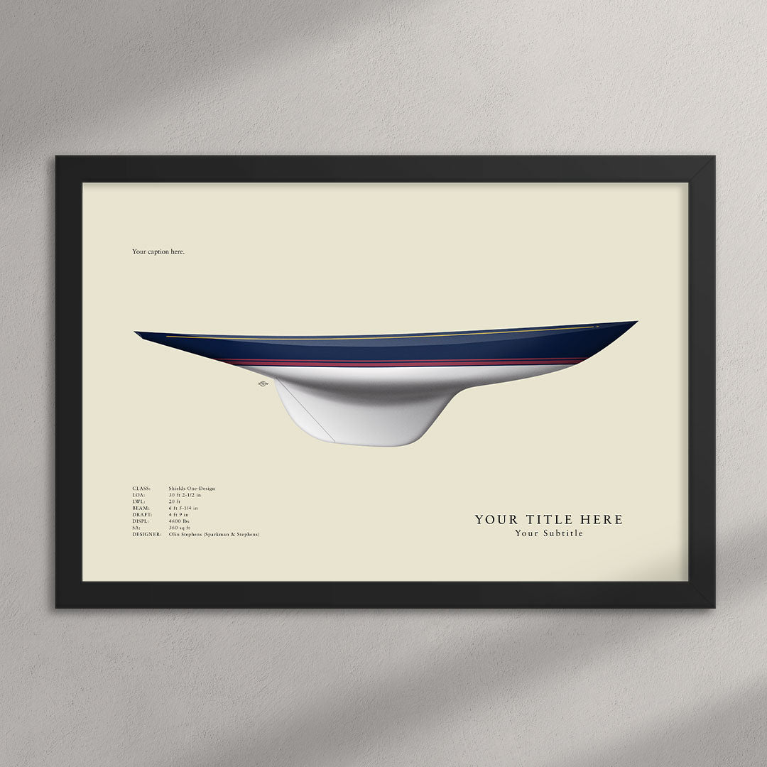 Shields One-Design Custom Half Hull Print