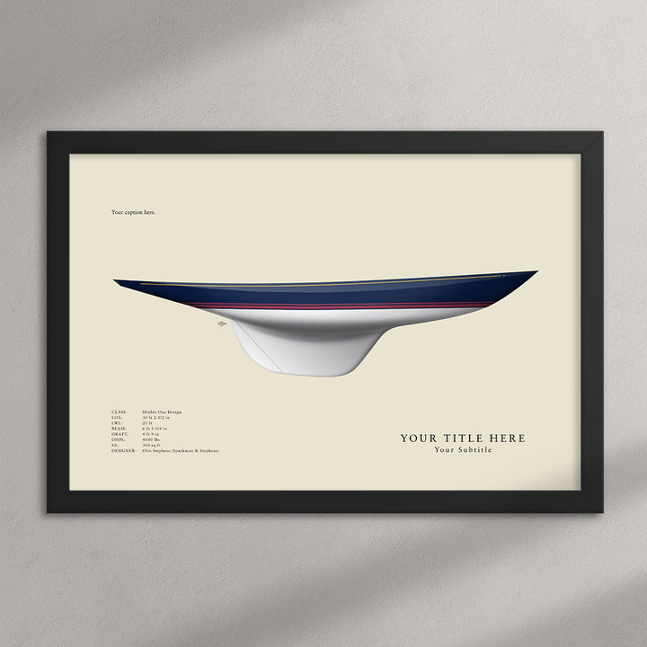 Shields One-Design Custom Half Hull Print
