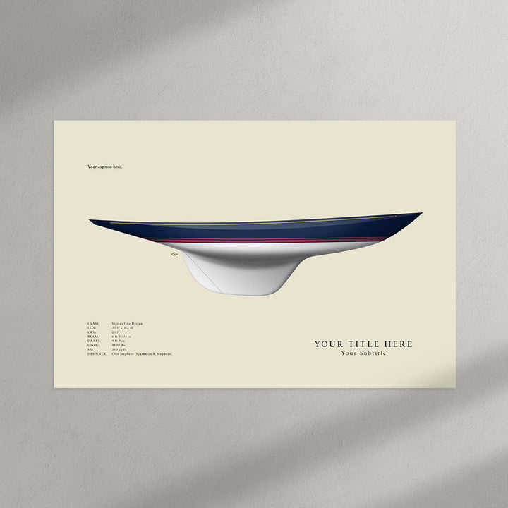 Shields One-Design Custom Half Hull Print
