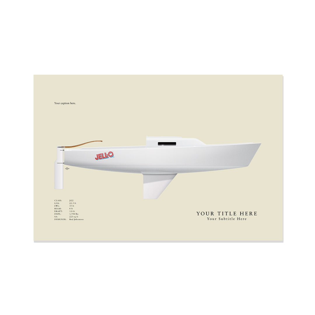 J/22 Custom Half Hull Print