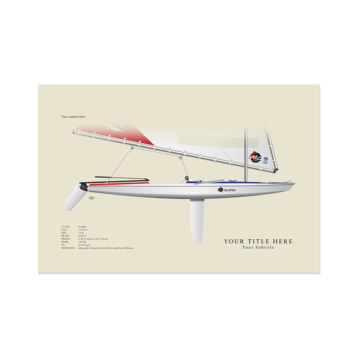 Sunfish Custom Half Hull Print