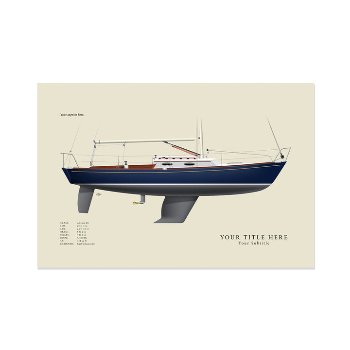 Alerion 28 Custom Half Hull Print