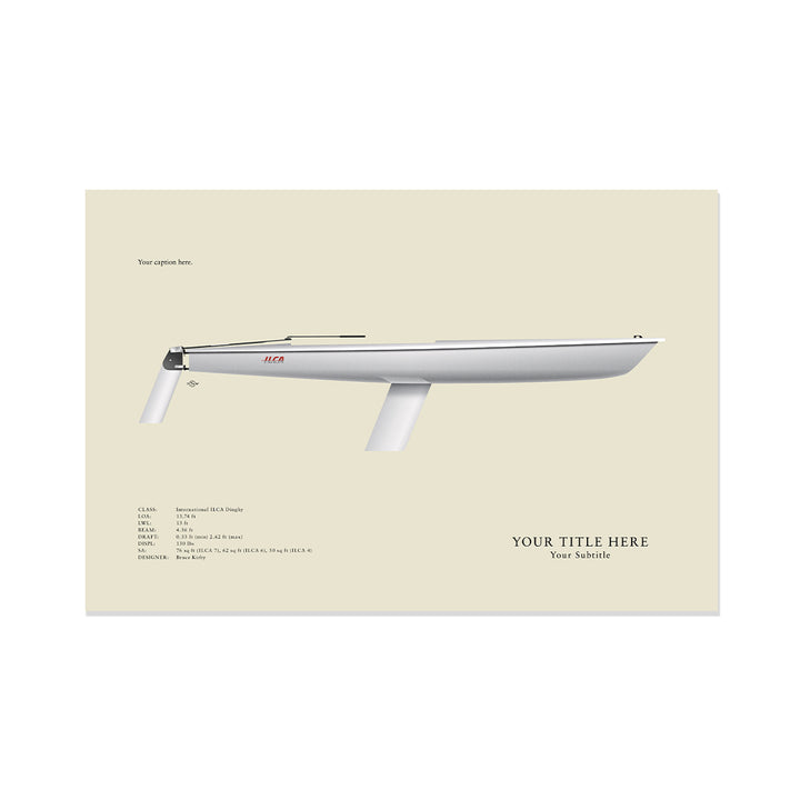 ILCA Dinghy Custom Half Hull Print
