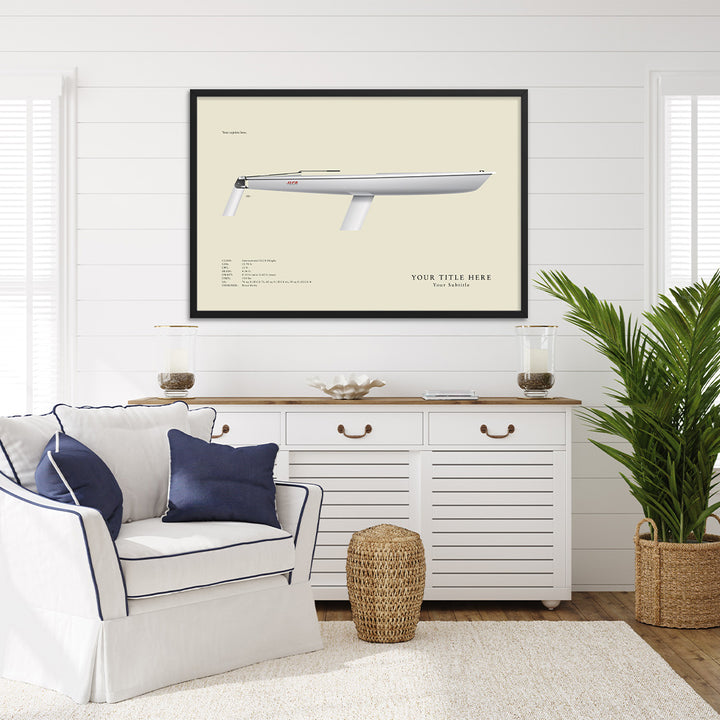 ILCA Dinghy Custom Half Hull Print