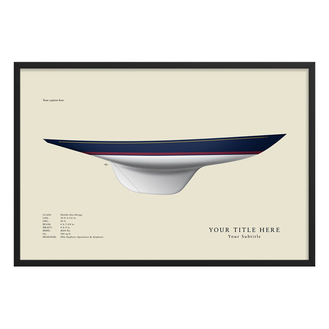 Shields One-Design Custom Half Hull Print