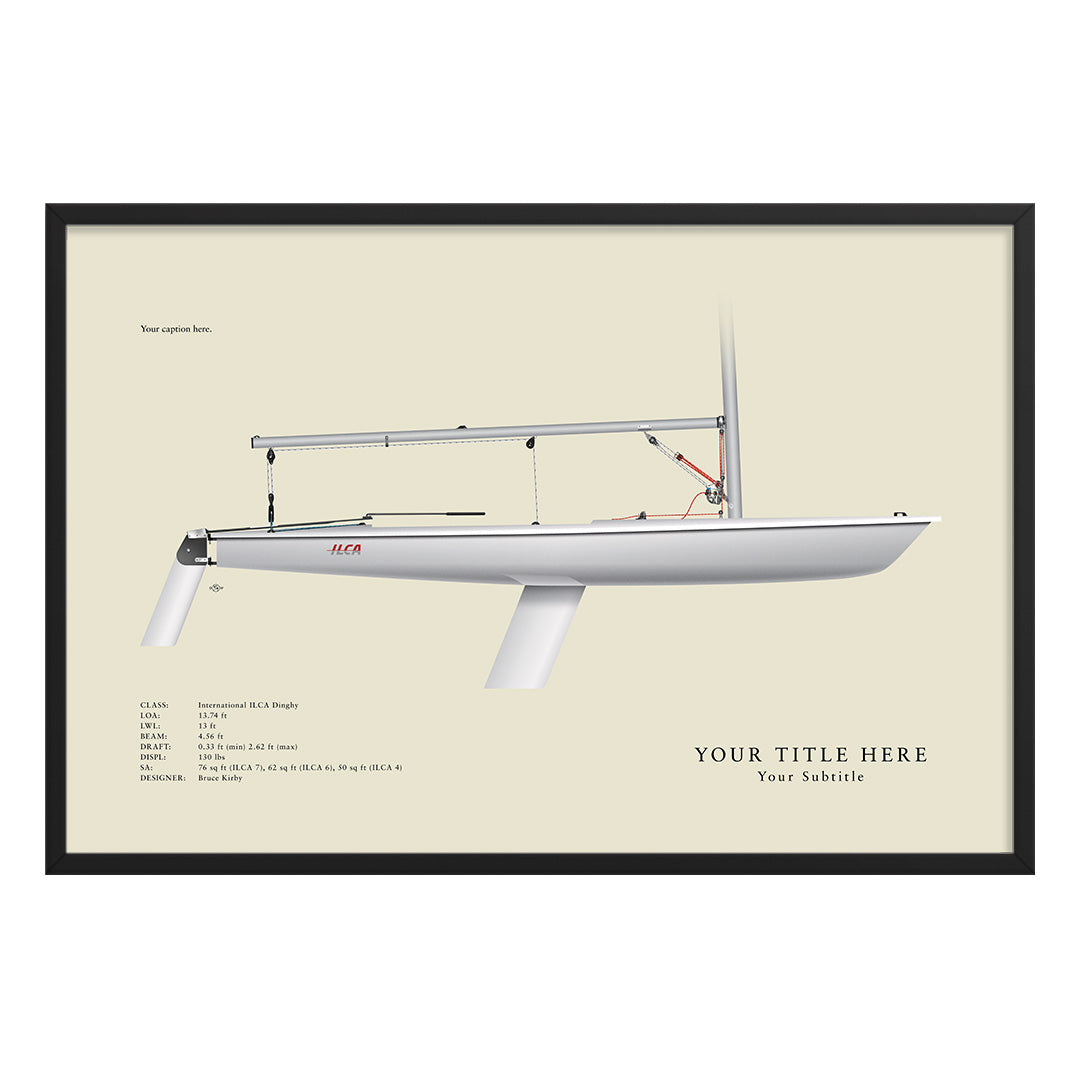 ILCA Dinghy Custom Half Hull Print