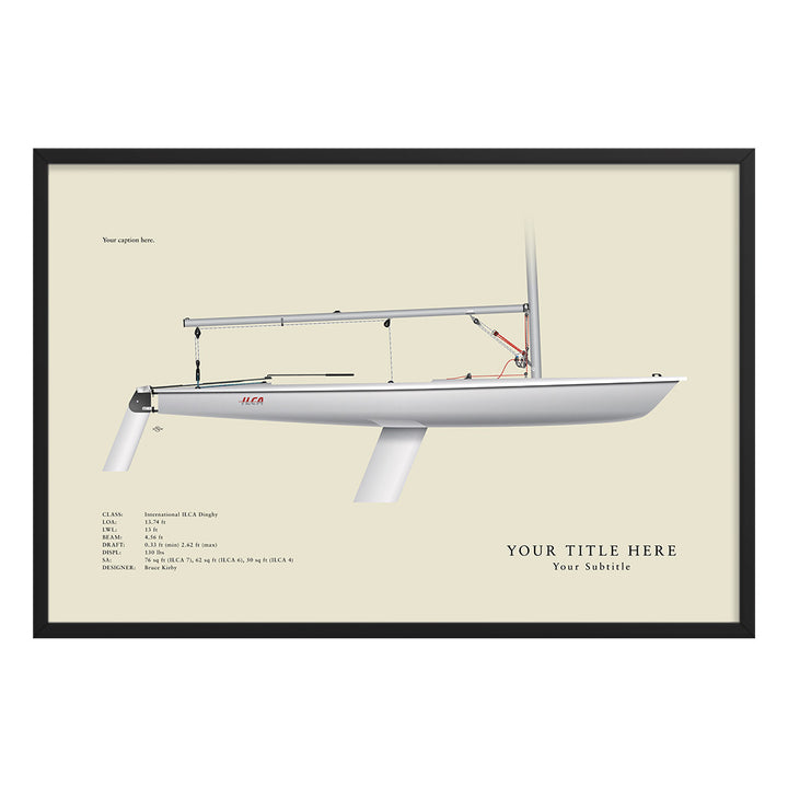 ILCA Dinghy Custom Half Hull Print