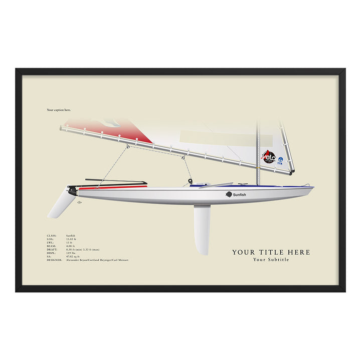 Sunfish Custom Half Hull Print