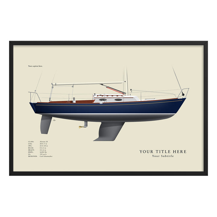 Alerion 28 Custom Half Hull Print