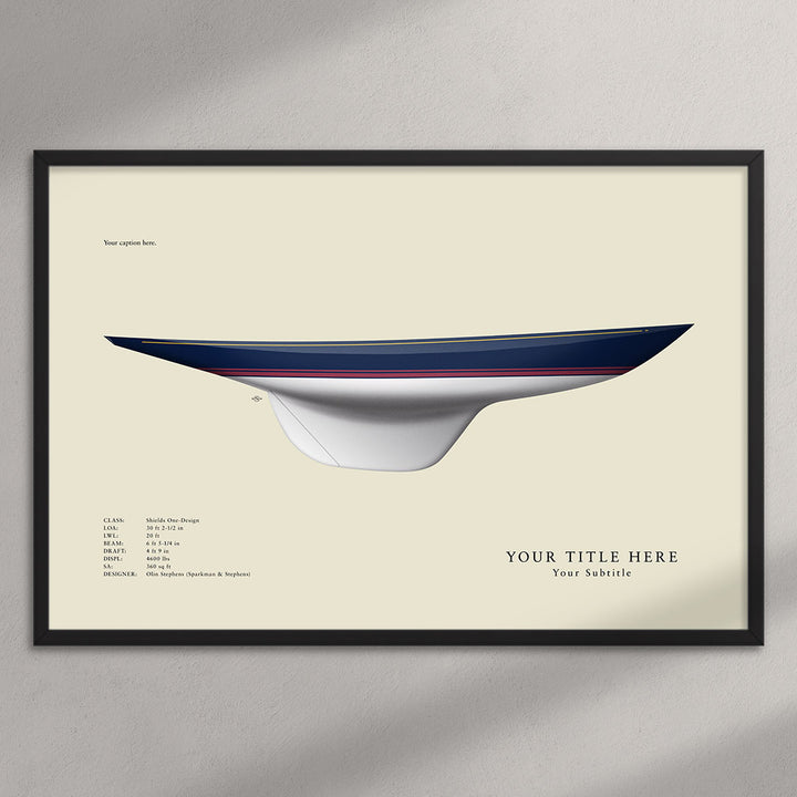 Shields One-Design Custom Half Hull Print
