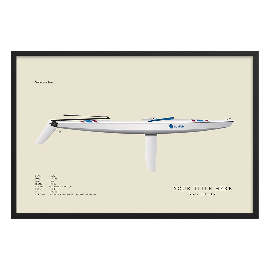 Sunfish Custom Half Hull Print