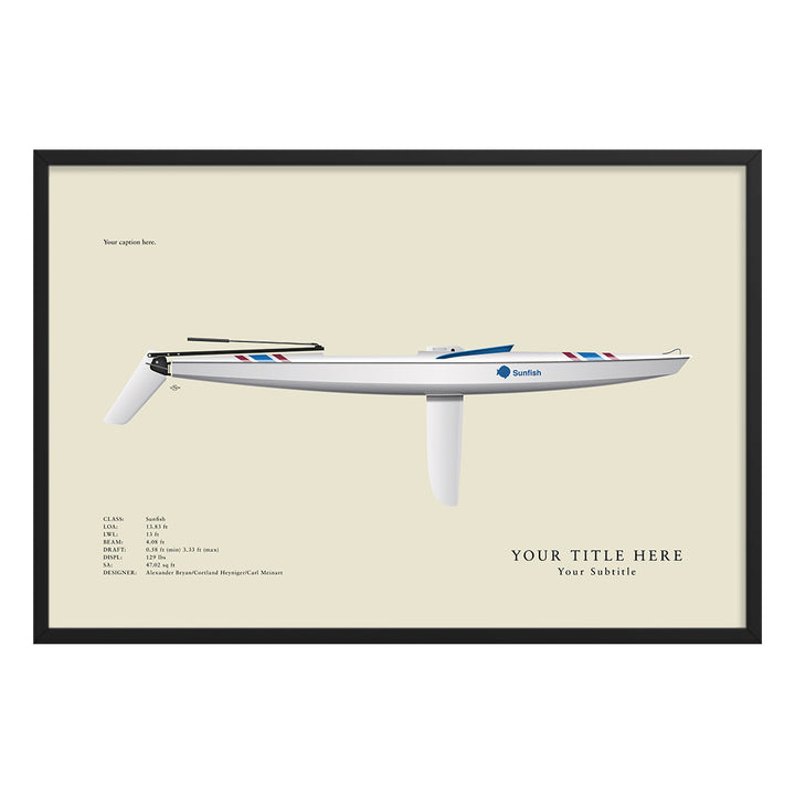 Sunfish Custom Half Hull Print