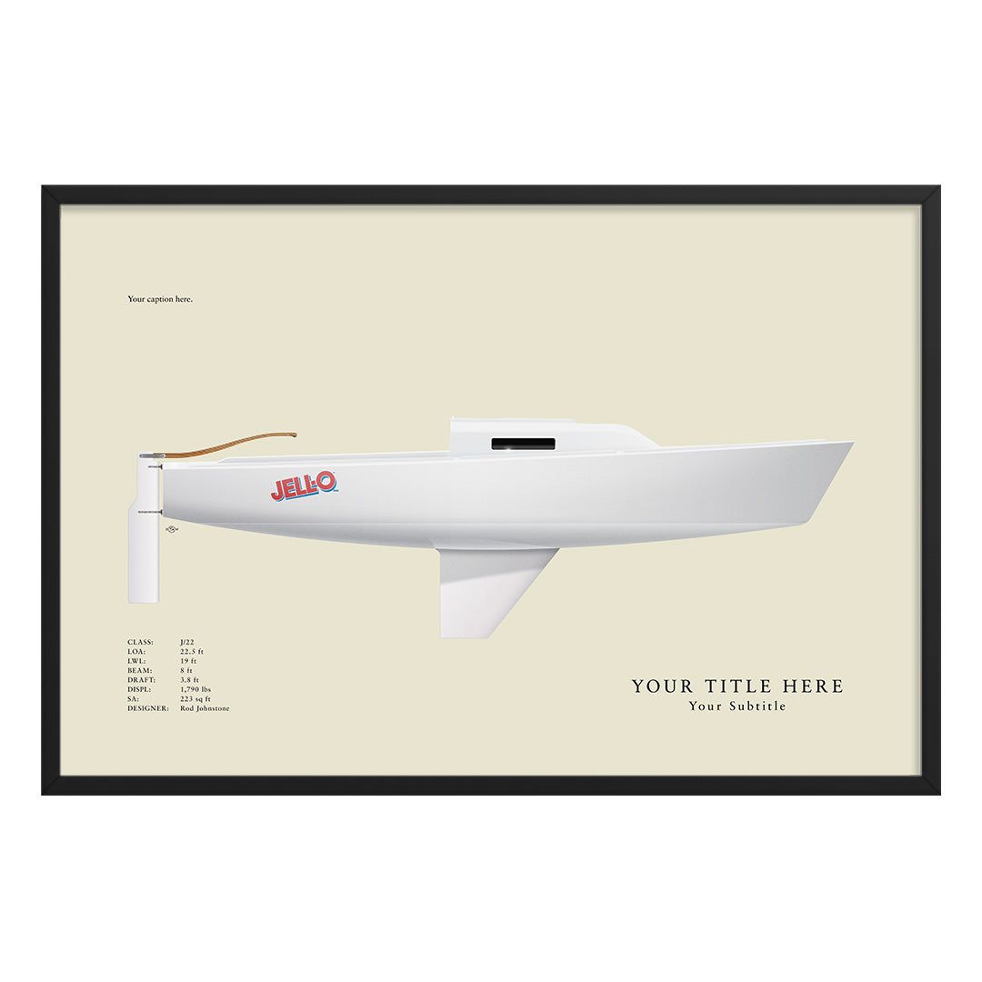 J/22 Custom Half Hull Print